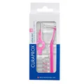 Curaprox Interdentalbürsten-Set CPS 08 prime start, Starterset mit 5 Bürsten, 2 verschiedene Halter, rosa, 0.8 mm Durchmesser, 3.2 mm Wirksamkeit