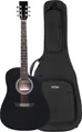 Classic Cantabile WS-10BK-CE Westerngitarre Dreadnought Tonabnehmer Gigbag Set