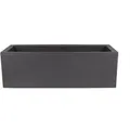 BigDean Pflanzkübel 80x29 cm groß - Granitstein-Optik in Anthrazit - Für Außen, frostsicher & wasserdicht - XXL Pflanztopf, Blumenkübel, Blume... - Grau