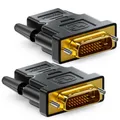 2x HDMI zu DVI Adapter HDMI Buchse zu DVI Stecker Kabel Adapter Stecker 24+1
