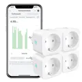 EIGHTREE Smart WLAN Steckdose, Smart Home WiFi Steckdose mit Stromverbrauch