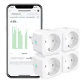 Wlan Smart WLAN Steckdose 16A mit Strommessung Zeitplan 4er Pack