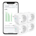 EIGHTREE WLAN Steckdose 4er Pack mit Strommessung & Smart Home