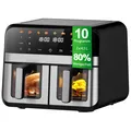 XXL Doppelkammer Heißluftfritteuse 9L Touchscreen Timer Fettarm