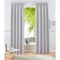 OTTO home Vorhang Raja, Gardinen mit Kräuselband, Vorhänge Wohnzimmer (2 St), Kräuselband, blickdicht, Polyester, 2er-Set, Bestseller, einfarbig, modern, pflegeleicht, Mikrofaser grau|silberfarben 140 cm x 225 cm