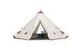 Skandika Tipi-Zelt Kota 550 Protect, Campingzelt mit eingenähtem Zeltboden, Outdoor, Personen: 12 (Campingzelt für bis zu 12 Personen, Stahl-Gestänge, Höhe 300 cm), 3m Stehhöhe, Insektenschutz, wasserdicht 3000mm, Gruppenzelt, Glamping