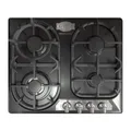 Kaiser Empire KG 6325 Em Sil Turbo Exklusives Gas Kochfeld 60 cm Autark Anthrazit • 4 hochwertigen Brennern • WOK 3,8 kW • Ergonomische Drehknebel • Erdgas und Propangas