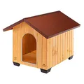 Ferplast Cuccia Cane da Esterno DOMUS EXTRA LARGE in Legno FSC, Piedini Isolanti, Griglia d'aerazione, Porta con Antimorso in Alluminio