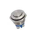 WITTKOWARE 18mm Edelstahl-Taster, IP65, 1 Schließer, 3A/250V, Schraubklemmen