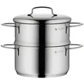 WMF Dampfgartopf Mini Dampfgarer mit Deckel, 16 cm, Cromargan® Edelstahl rostfrei 18/10 (1x Gemüsetopf mit Deckel/ Gemüsedämpfer mit Deckel 16 cm (Volumen 1,5l, Höhe 20 cm) - optimal für Herdplatten mit Ø 14,5 cm, 1-tlg., 1x Gemüsetopf mit Deckel 16 cm (Volumen 1,5l, Höhe 20 cm), Mini silberfarben