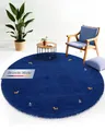 carpetfine Wollteppich Gabbeh Uni, rund, Höhe: 15 mm, reine Wolle handgewebt, Gabbeh Tiermotiv warmes Raumklima viele Größen