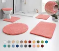 Kleine Wolke Badematte RELAX, Höhe 30 mm, rutschhemmend beschichtet, fußbodenheizungsgeeignet, Polyacryl, WC-Deckelbezug, WC-Deckelbezug, Badteppich, Uni Farben, rechteckig, rund & als Set erhältlich