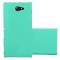 Cadorabo Schutzhülle für Sony Xperia M2 / M2 AQUA Hülle in Grün Etui Hard Case Handyhülle Cover