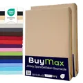 Buymax Spannbettlaken 70x140cm Doppelpack 100% Baumwolle Kinderbett Spannbetttuch Baby Bettlaken Jersey, Matratzenhöhe bis 15 cm, Farbe Sand