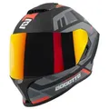 Bogotto Phantom Codex Fiberglass Helm, schwarz-grau-rot, Größe XL für Frauen