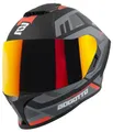 Bogotto Phantom Codex Fiberglass Helm, schwarz/grau/rot, XL