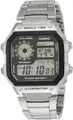 Casio AE-1200WH-1AVEF Armbanduhr Herren Digitaluhr Wasserdicht Schwarz Stahlband
