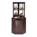 VEVOR Industrieller Eck-Barschrank, Weintisch für Spirituosen und Gläser, Sideboard-Buffetschrank mit Glashalter, Freistehender Kaffee-Barschrank au