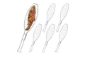 relaxdays Grillguthalter Fischbräter Grill 6er Set, Edelstahl, (6-St)