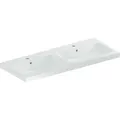 Geberit iCon Light Doppelwaschtisch, 120 cm x 48 cm, mit 2 Hahnlöcher, mit
