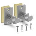 Bestlivings Gardinenstangenhalterungen Ersatzhalter, Cafehausstangen bis Ø12 mm, (8-St., inkl. Schrauben und Klebepads), Ersatzträger für Gardinenstangen, Cafehausstangen, Scheibenstangen silberfarben 1.8 cm x 3.5 cm x 3.1 cm