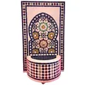 Marokkanischer Mosaik Gartenbrunnen 106cm - Boho Zimmerbrunnen 02-010