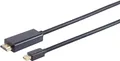 S/CONN maximum connectivity Displayportkabel-Mini Displayport Stecker 1.2 auf HDMI A Stecker, 4K2K, schwarz 3m (10-53045)