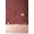 Fototapete Stadtkarte City Map rot schwarz Premium Vlies (23,10€/1qm)