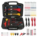 AUTOOL 68 Stücke Messleitungen für Digitales Multimeter, Messleitungen Prüfkabel Kit mit multimeter messspitzen, 4mm Bananenstecker Kabel, Krokodilklemmen, 20cm Jumper Kabel