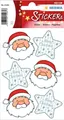 HERMA 15261 Aufkleber Weihnachtsmann klein, 18 Stück, Weihnachten Sticker mit Ni