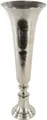 Lesli Living Dekovase Deko Vase Brush Silber poliertes Aluminium vernickelt 19x55 cm