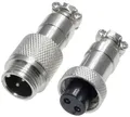 Pollin 453546 Rundsteckverbinder Stecker, Buchse Gesamtpolzahl: 2 1 Set