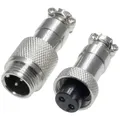 Pollin 453546 Rundsteckverbinder Stecker, Buchse Gesamtpolzahl: 2   1 Set