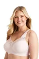 Miss Mary of Sweden - Broderie Anglaise, BH ohne Bügel für Damen, Baumwoll-BH, Bequeme Vollschalen-BHS mit Stützfunktion 90C Zartrosa