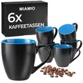 MIAMIO Le Papillon Kollektion – Steingut Geschirrserie – Spülmaschinen- und Mikrowellenfest – Kaffeetassen Set 6x 350 ml