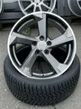 DBV Torino III anthrazit glänzend poliert 8x18 ET48 - LK5/112 ML70.1 Alufelge grau