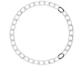 P D Paola Kette ohne Anhänger Damen-Large Signature Chain silberfarben