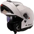 LS2, Modularer Motorradhelm Strobe II Gloss White, L