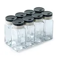 BETTY BOSSI Gewürzstreuer Glas 8 Stück 110 ml mit verstellbarer Streu Lochgröße