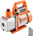 VEVOR Vakuumpumpe, 99 L/min, HVAC Einstufige Drehschieber-AC-Unterdruckpumpe, für R134a R22 R410a-Systeme, mit Ölflasche, 4-poligem Motor, 5 Pa, für die Harzentgasung von Kfz-Klimaanlagen