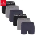Gomati Boxershorts Herren Seamless Pants (6er Pack) Microfaser-Elasthan Boxershorts grau XXL