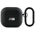 Hülle Case AirPods 4 BMW Tricolor Carbon-Look schwarz