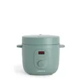 CREATE/RICE COOKER/Multifunktioneller Elektrischer Reiskocher 2L Salbeigrün/Programmierbar bis zu 24h, 10 vorinstallierte Programme, leichte Reinigung, Warmhaltefunktion,400W.