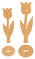 Kork-Deko.de Osterfigur Kork-Tulpen 2er-Set – nachhaltige Tisch- & Osterdeko