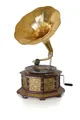 Trichtergrammophon Messing Grammphon Antik Schellackpalle Gramophone Art Deco lup010 Palazzo Exklusiv