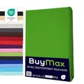 Buymax Topper Spannbettlaken 180x200 cm Spannbetttuch 100% Baumwolle Jersey für Matratzentopper bis 12 cm Matratzenhöhe Bettlaken für Boxspringbett Topper, Grün Apfelgrün