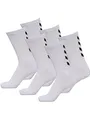 hummel Herren FUNDAMENTAL Sportsocken - Ideal für Sport & Alltag - Feuchtigkeitsmanagement - Fußgewölbeunterstützung - 6 Paar Socken - weiß - 41-45 (12)