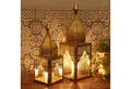 Casa Moro Kerzenlaterne Ramadan Laterne Gold 2er Set orientalisches Windlicht (2er-Set Kerzenhalter, Kerzenleuchter), Kunsthandwerk, Eid Mubarak Wohn Deko IRL645