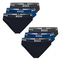 BOSS Herren Power Slips Briefs Unterhosen Cotton Stretch 6er Pack, Farbe:Mehrfarbig, Wäschegröße:XL, Artikel:-487 Blue/Navy/Grey