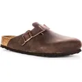 Birkenstock Boston BS Elegant Pin Sandalen aus geöltem Leder in Braun – 10.5 UK - 45 EU - 12/12.5M US / Brown - Braun - 45